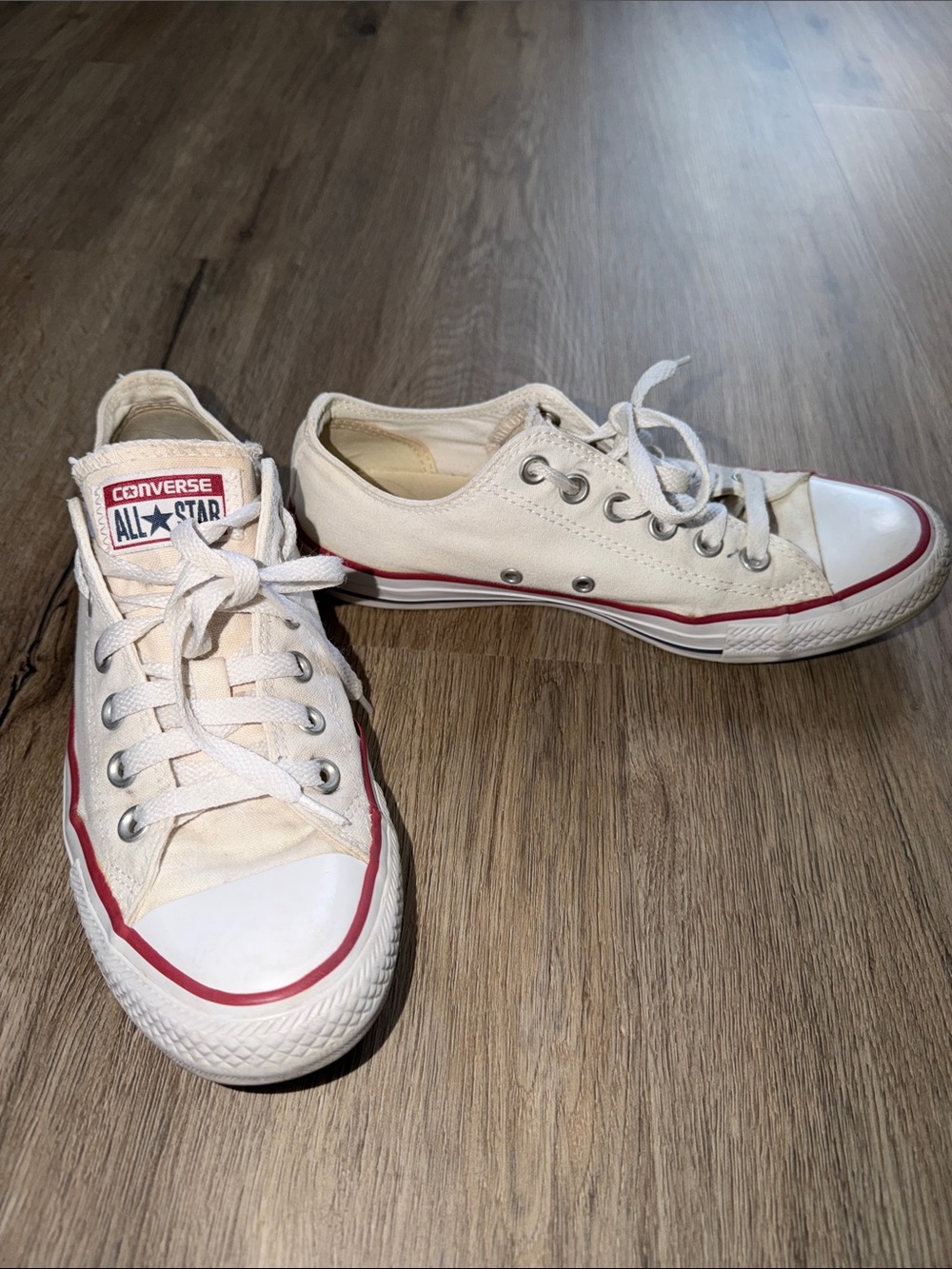 Converse White Low-Top Athletic Shoes